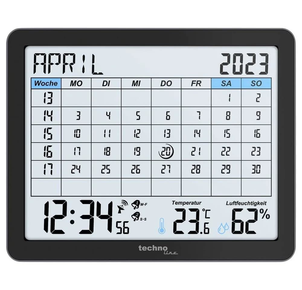 Techno Line Funk-Tischuhr mit Kalender und Temperaturanzeige - Bild 2