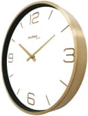 technoline Wanduhr WT 7280 Goldfarben Moderner Metallrahmen Bild 1
