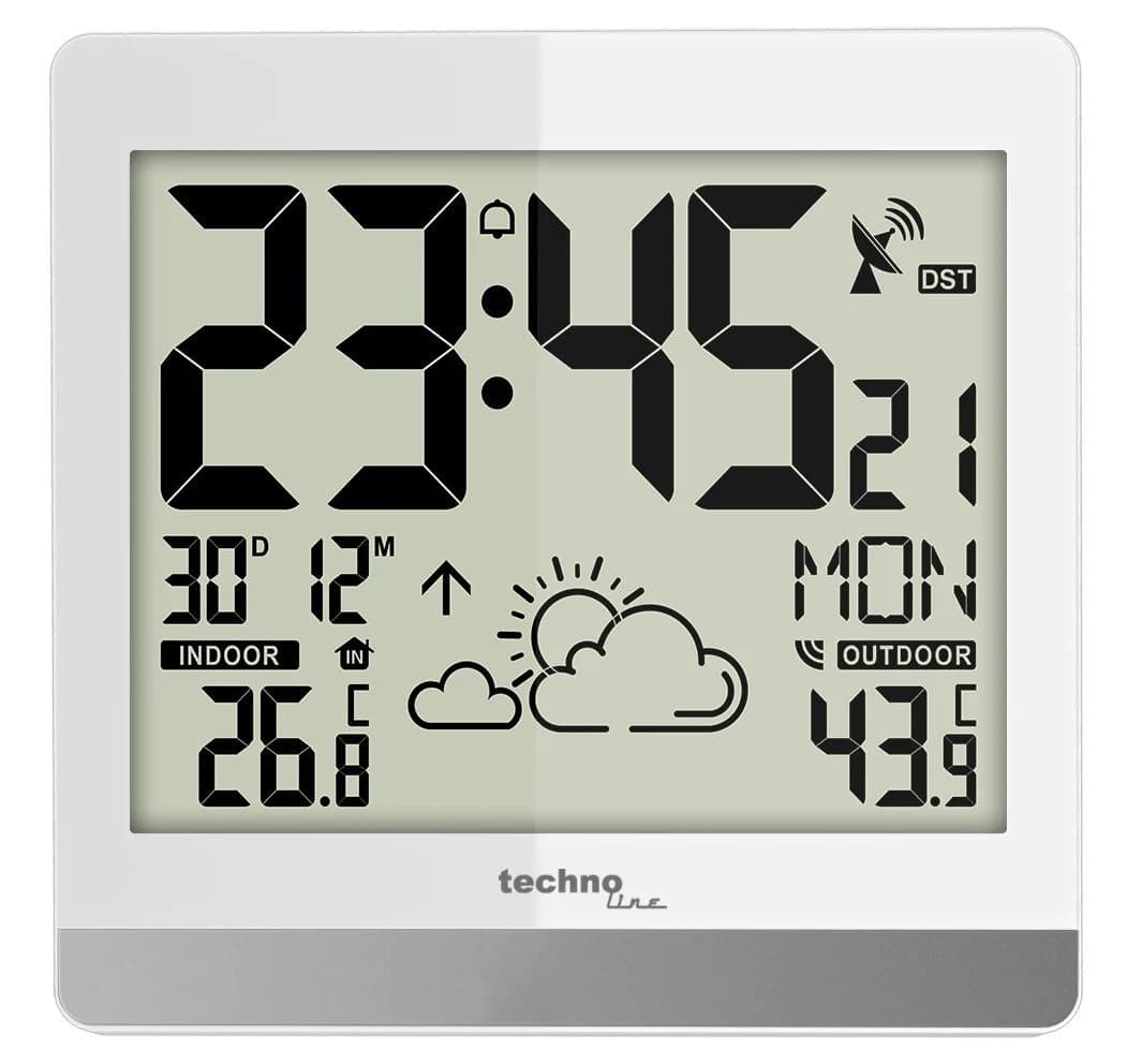 technoline Funkwanduhr WS 8119 mit Wettervorhersage und Außensender - Bild 2
