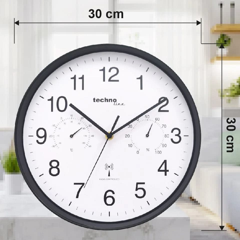 technoline Funkwanduhr WT 8945 mit Temperatur- und Luftfeuchteanzeige - Bild 3