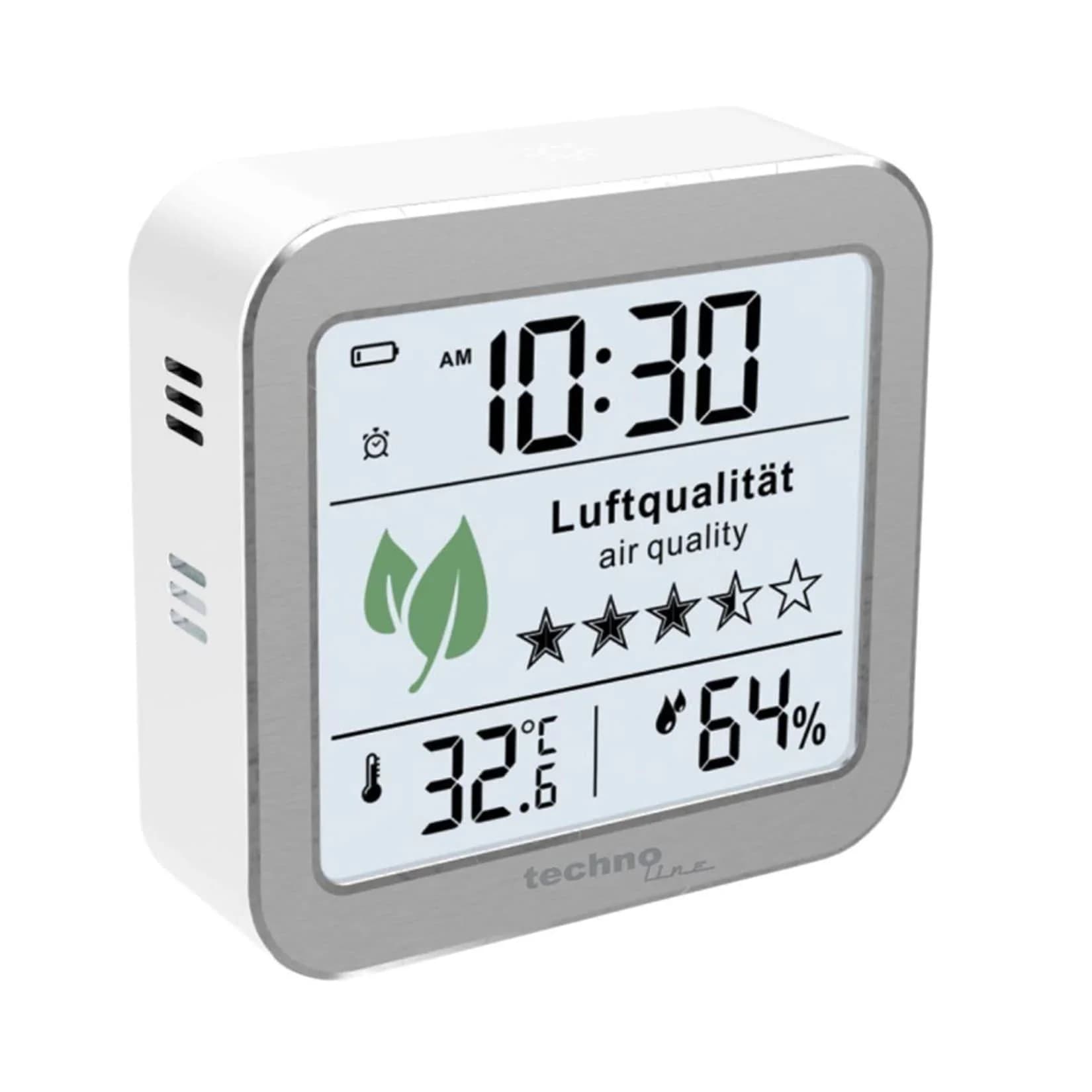 technoline Raumluft-Qualitätssensor WL 1020 mit farbiger Anzeige für Lüftungsempfehlung