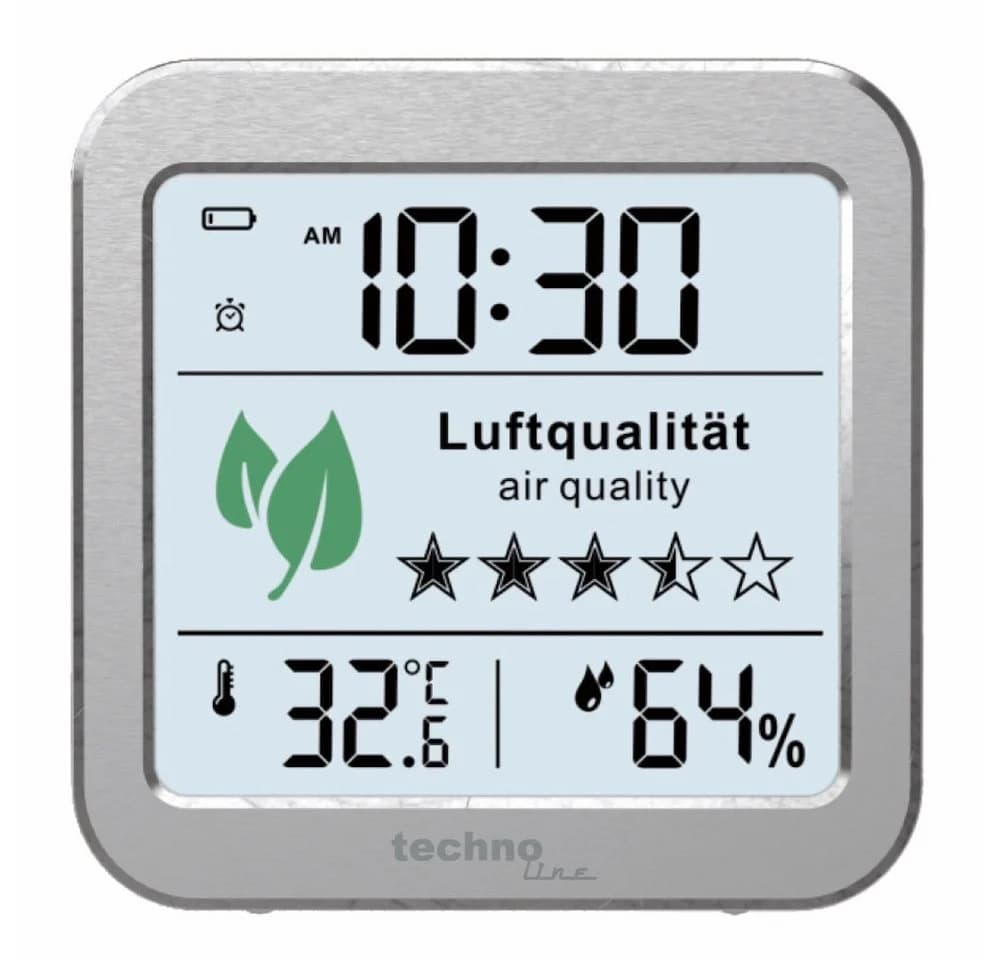 technoline Raumluft-Qualitätssensor WL 1020 mit farbiger Anzeige für Lüftungsempfehlung - Bild 3