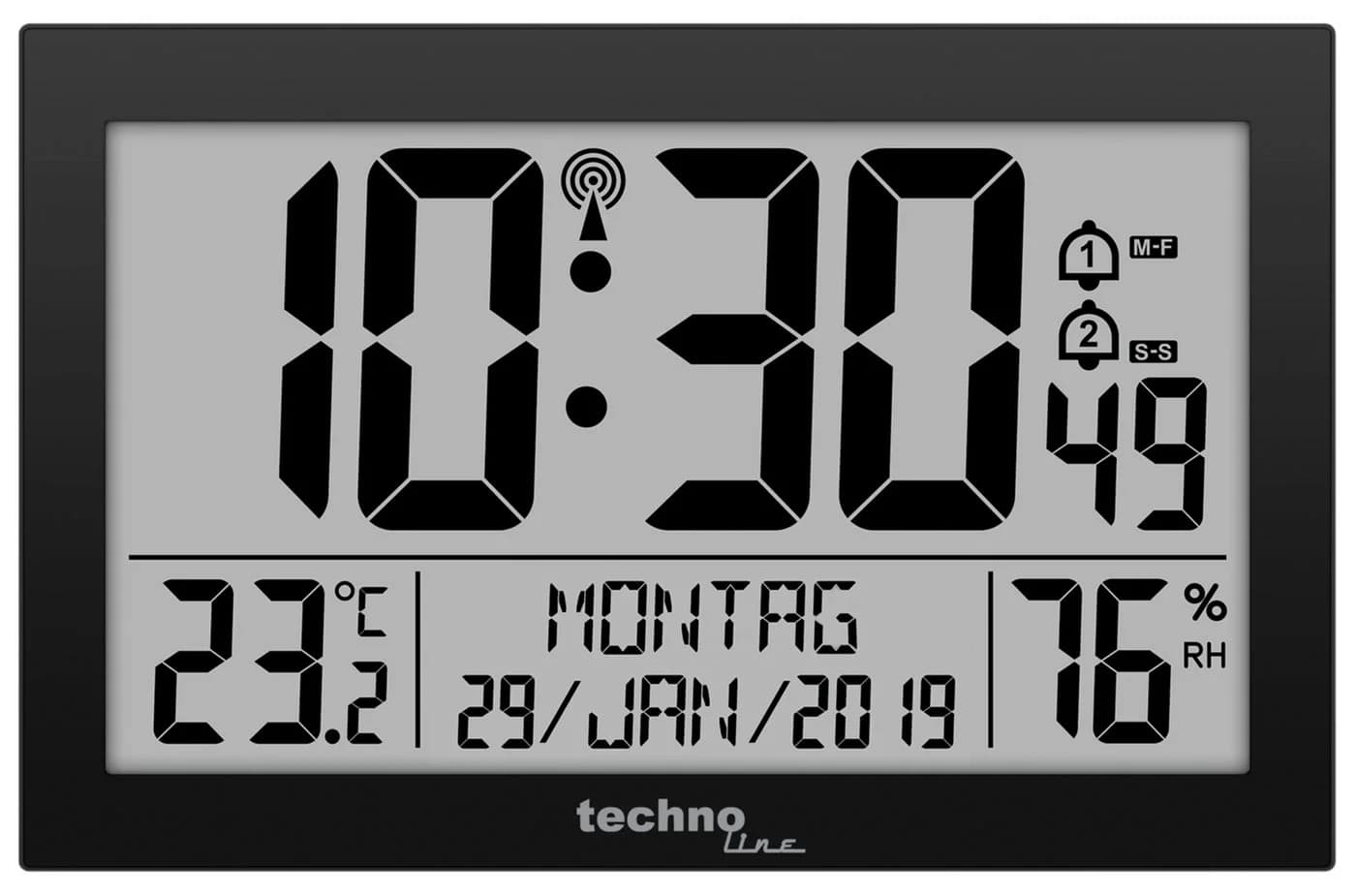 technoline Funkwanduhr WS 8016 mit Temperatur- und Luftfeuchteanzeige - Bild 2