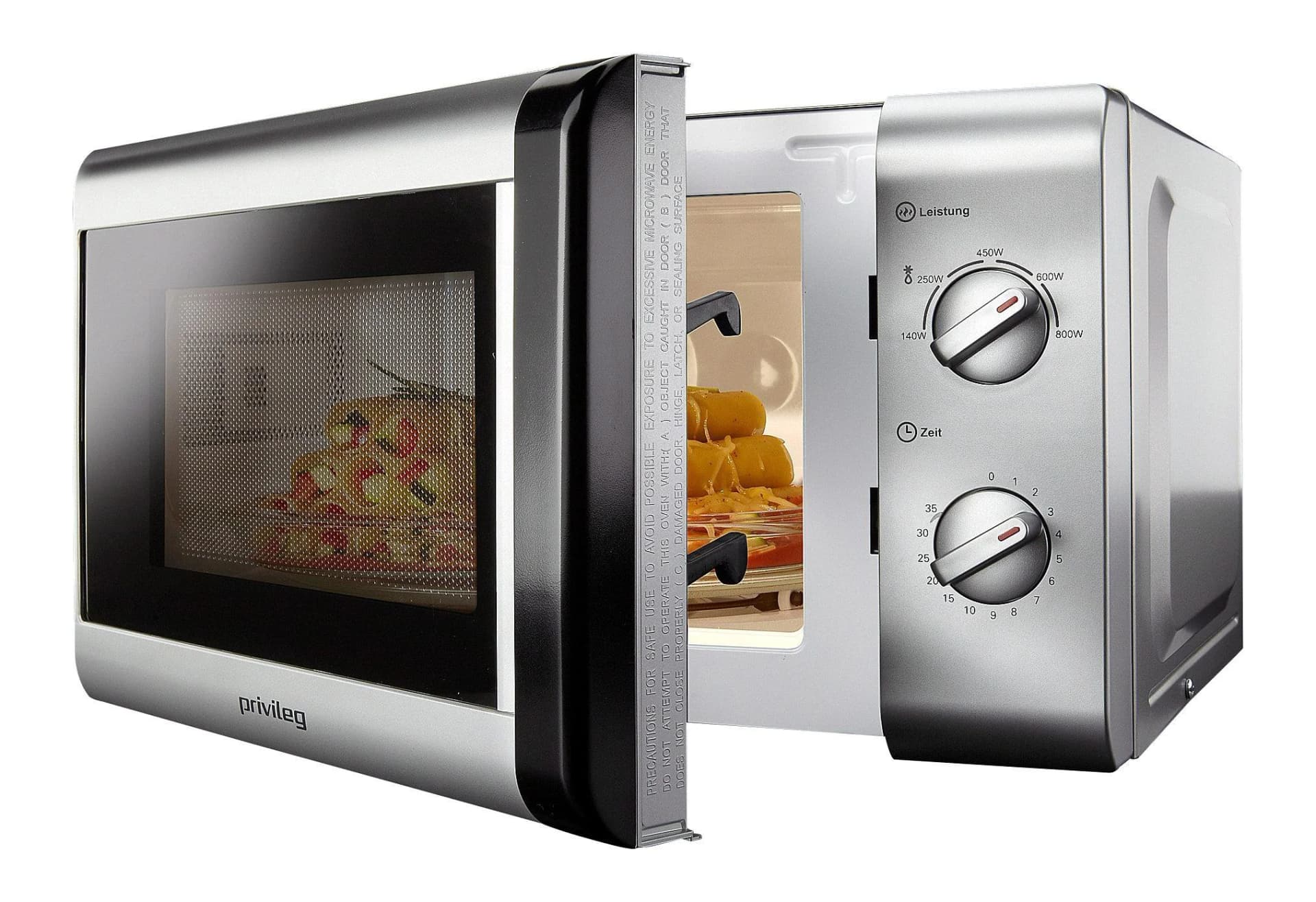 PRIVILEG Mikrowelle 148438 Silber 800 Watt 20 Liter