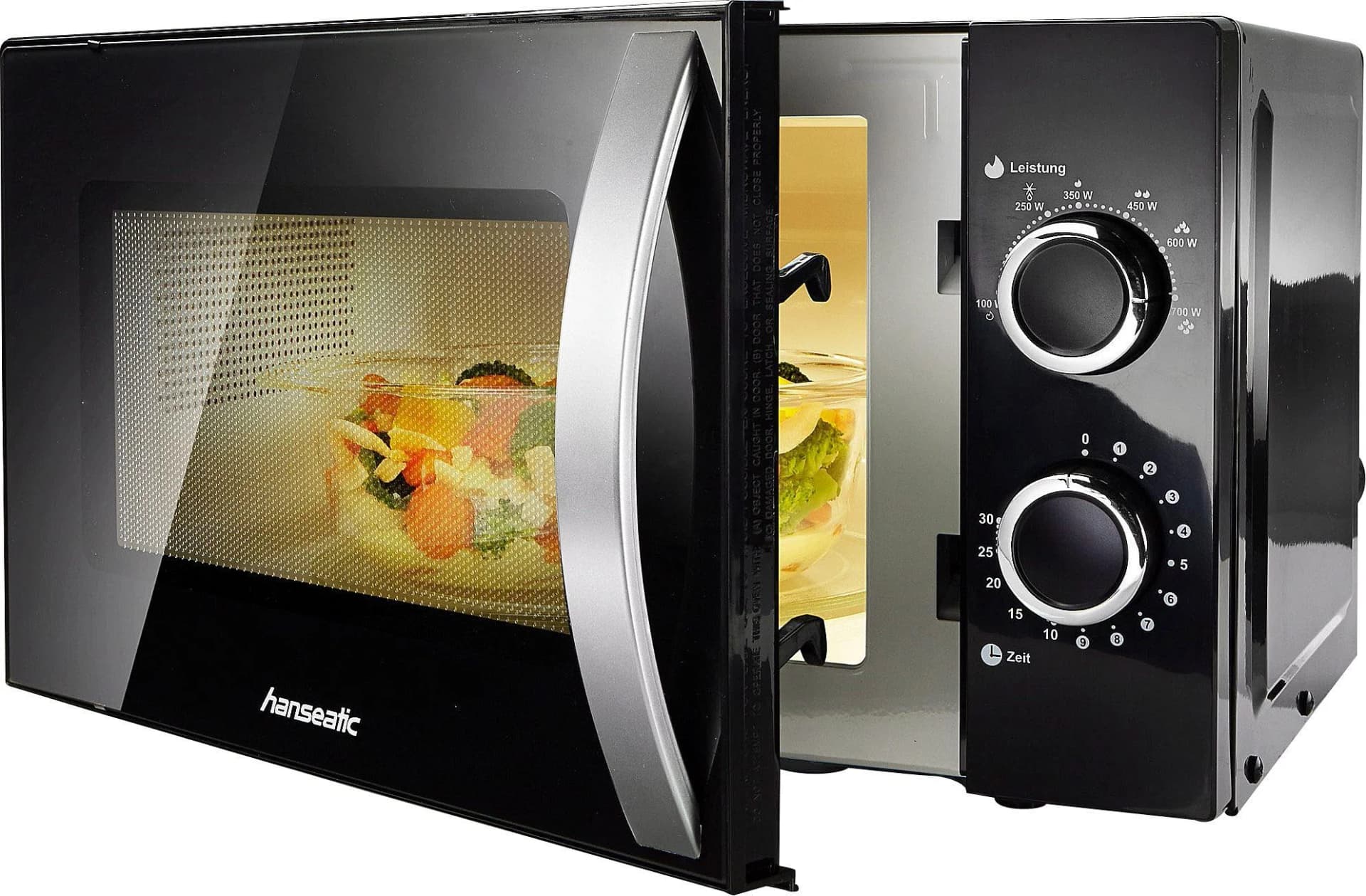 HANSEATIC Mikrowelle 20L 700W schwarz freistehend