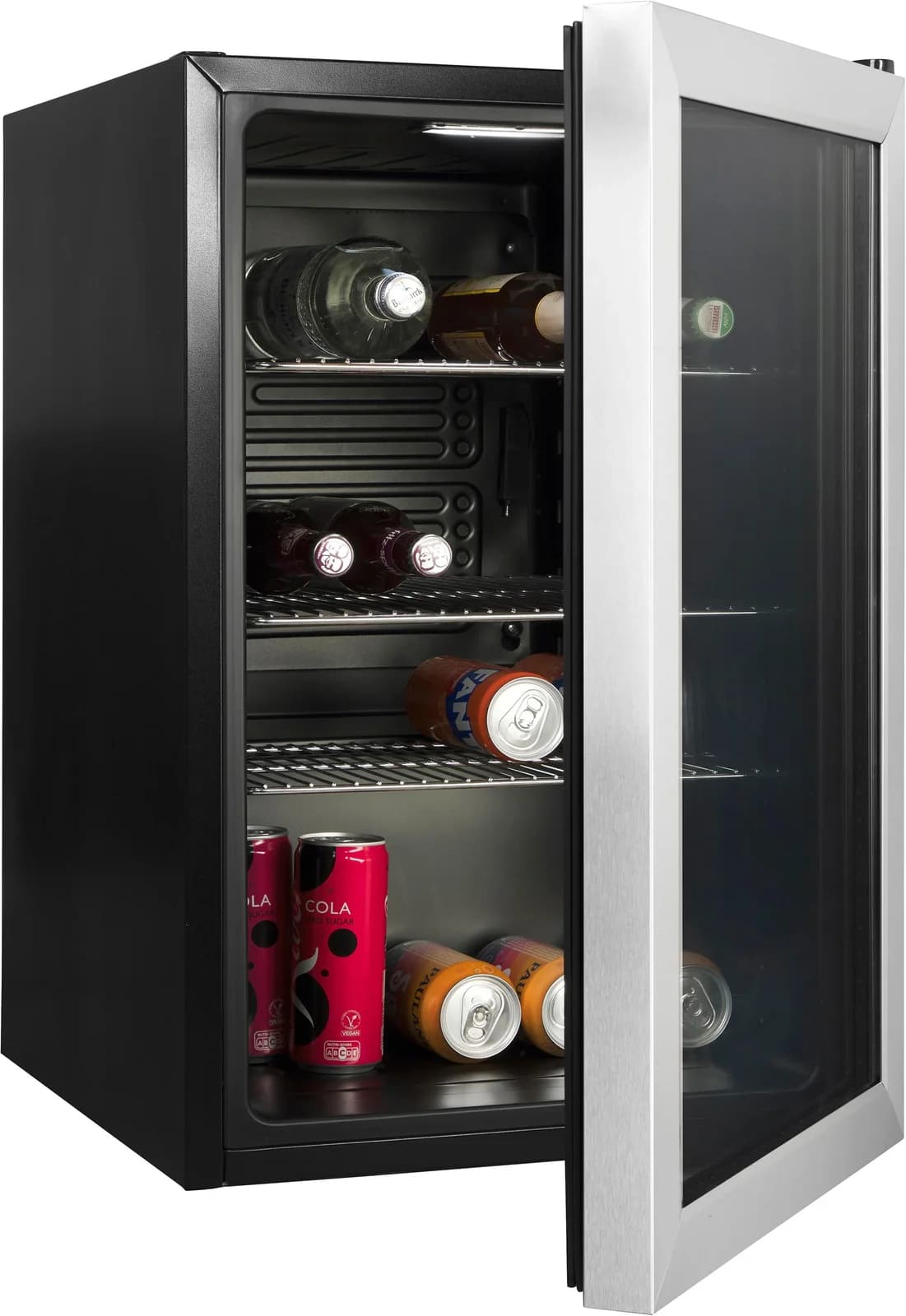 Getränkekühlschrank Modern Silber/Schwarz