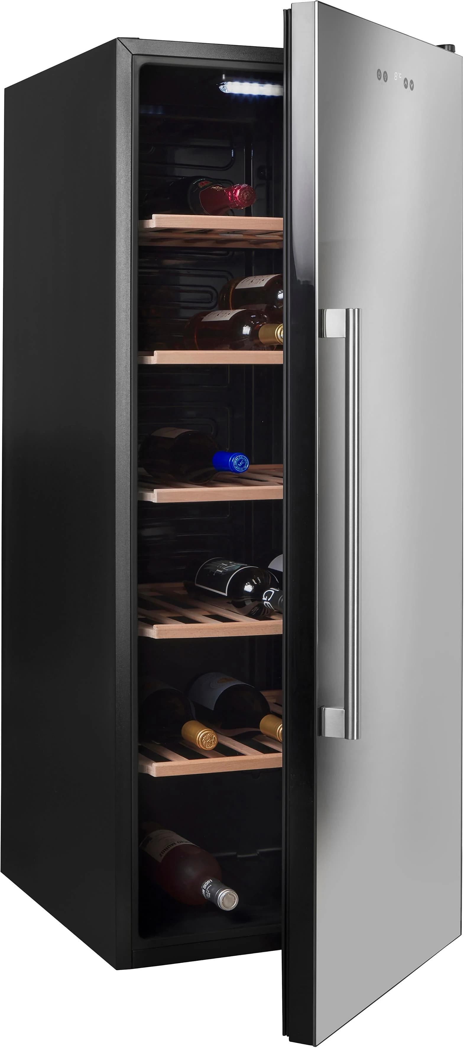 HANSEATIC Weinkühlschrank HWC86ECBA Silber
