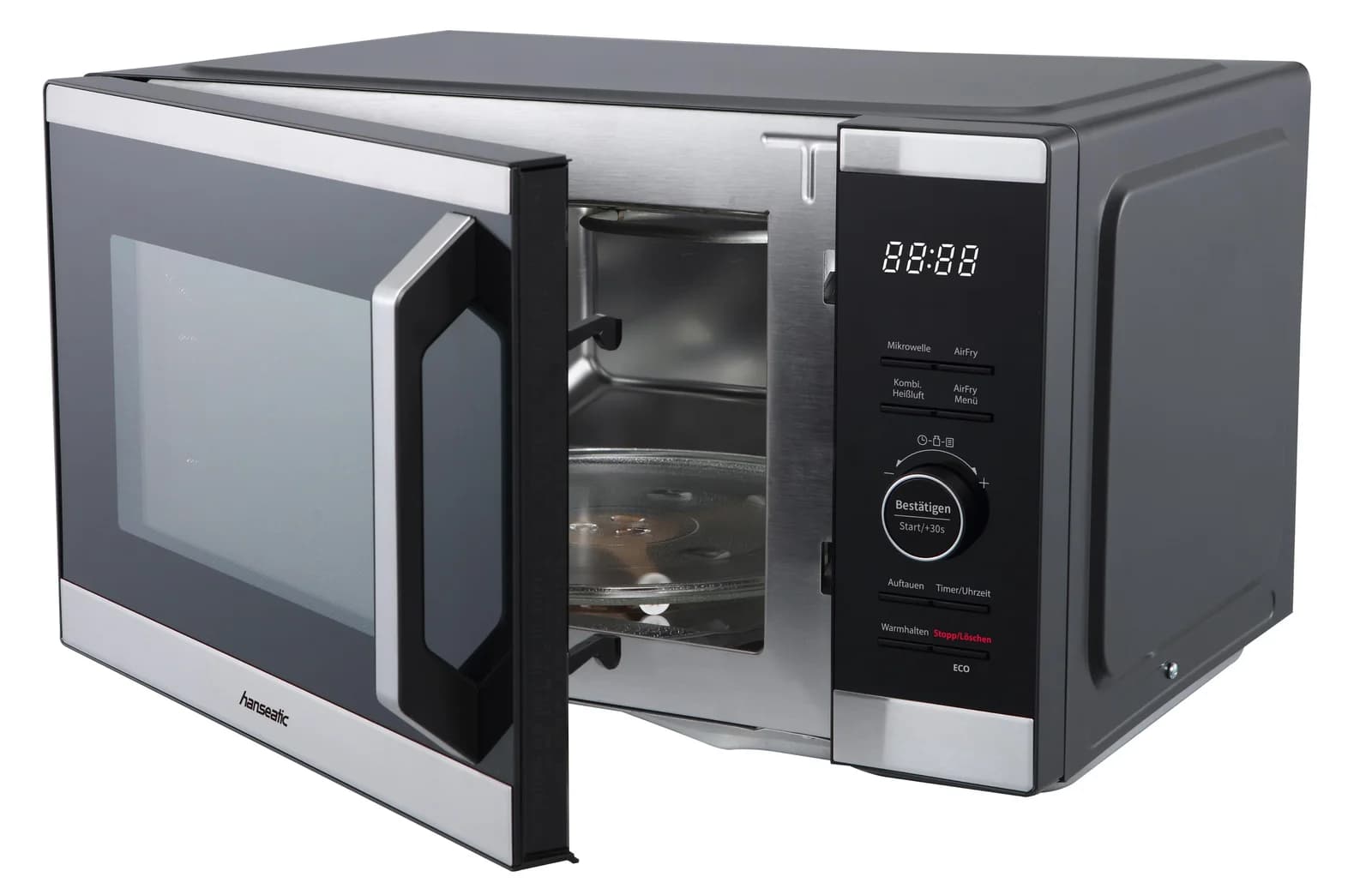HANSEATIC Mikrowelle HM26SB3M 3-in-1 Schwarz/Silber