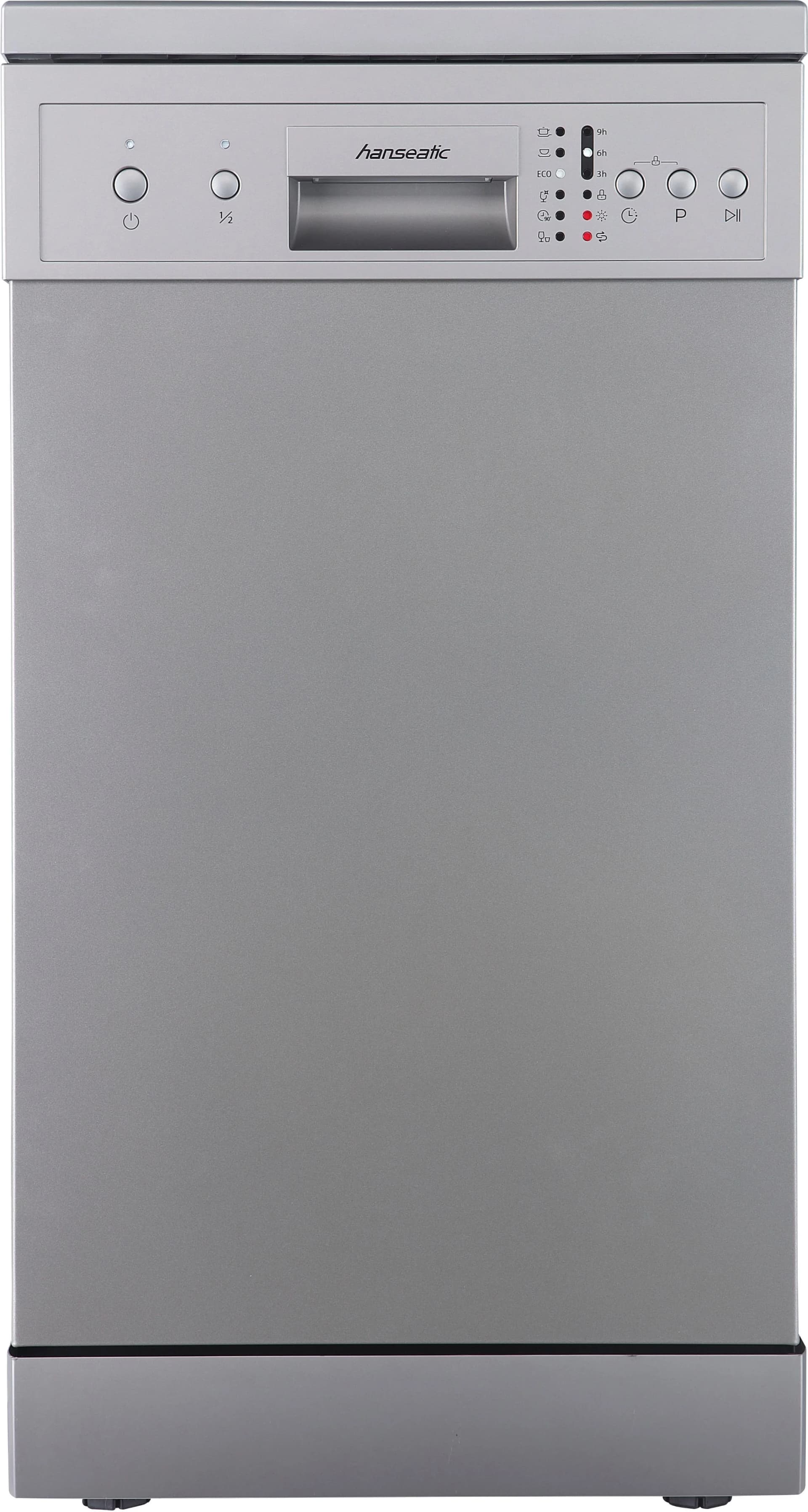 HANSEATIC Standgeschirrspüler HG4585E97636S Silber