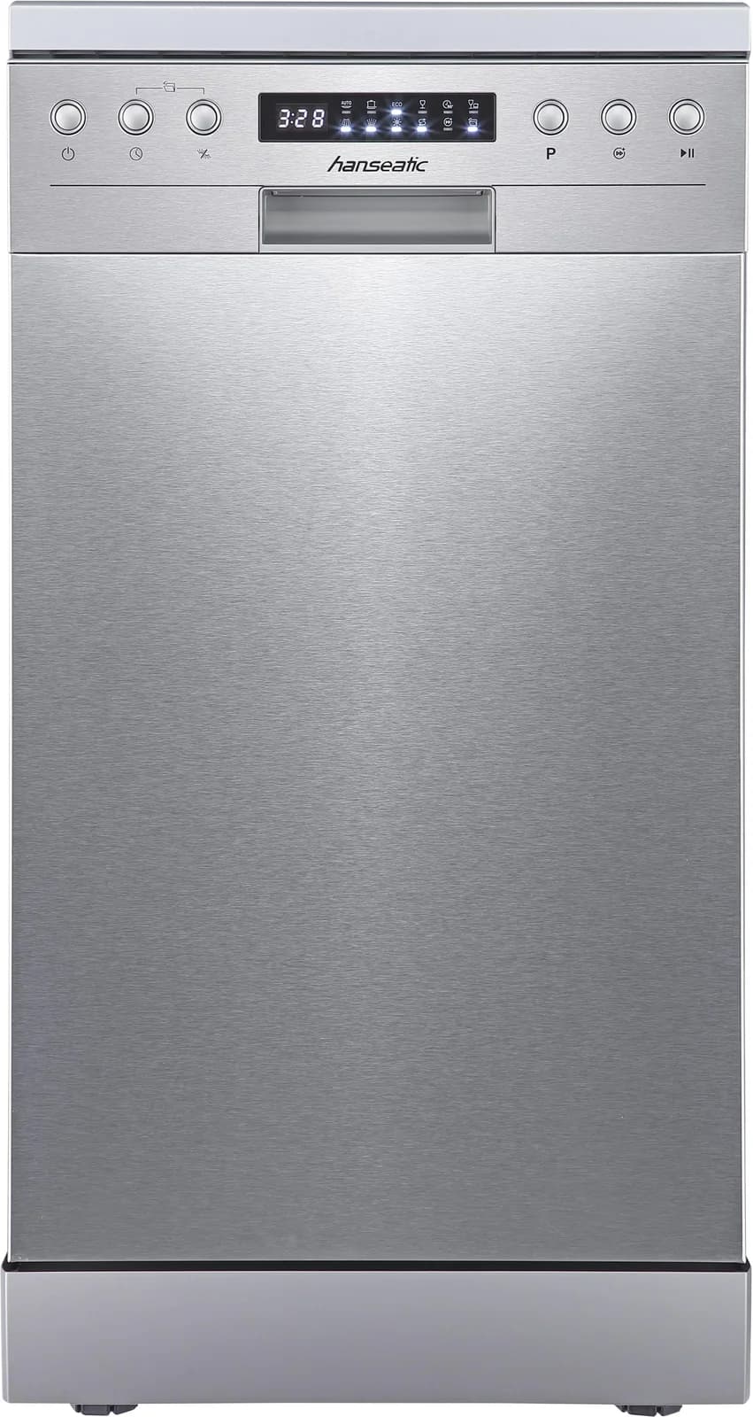 HANSEATIC Standgeschirrspüler HG4585C10J7610DS Silber AutoOpen-Trocknung
