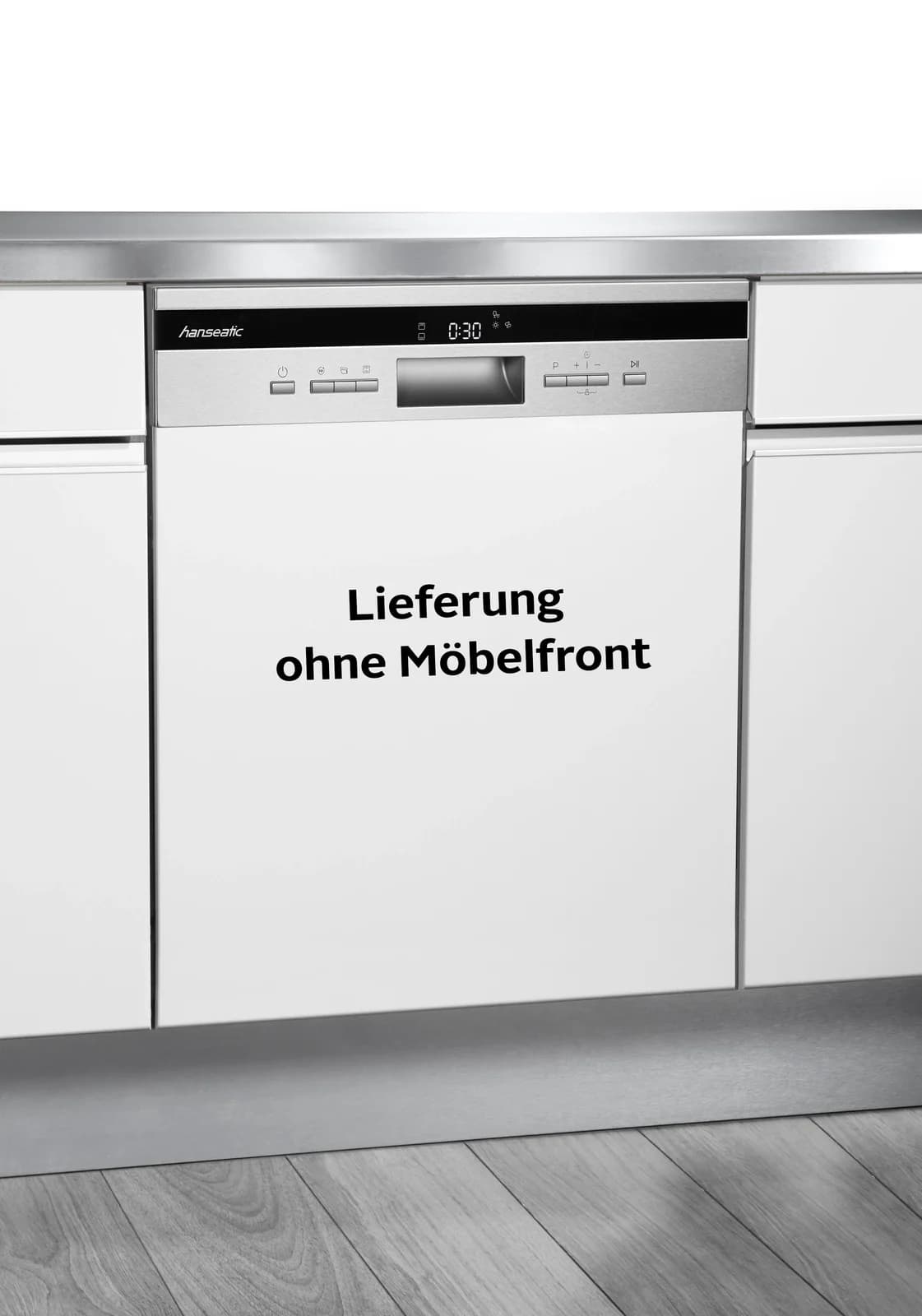 HANSEATIC Geschirrspüler teilintegrierbar AutoOpen-Trocknung Turbo-Funktion