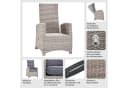 Garten-Essgruppe KONIFERA Monaco Grau Polyrattan Bild 5