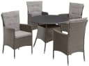 KONIFERA Garten-Essgruppe Mailand 13-tlg. Grau/Braun Polyrattan Bild 1