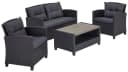 KONIFERA Gartenlounge-Set St. Tropez 11-tlg. Schwarz Anthrazit Polyrattan Bild 1