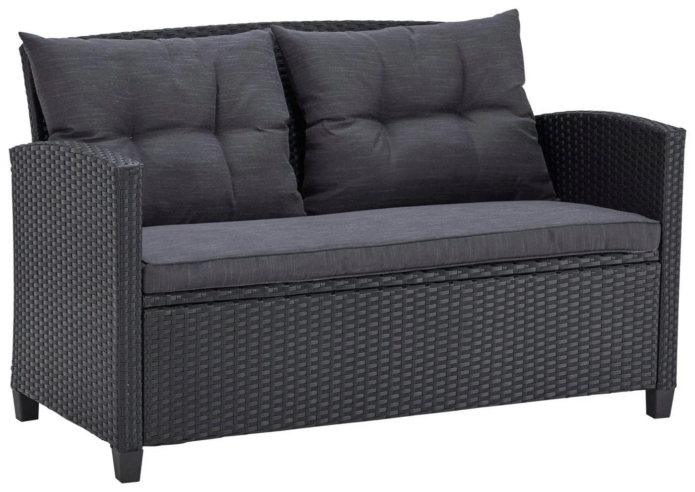 KONIFERA Gartenlounge-Set St. Tropez 11-tlg. Schwarz Anthrazit Polyrattan - Bild 4