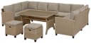 KONIFERA Gartenlounge-Set Rotterdam 20-tlg. Beige/Grau Polyrattan Bild 1
