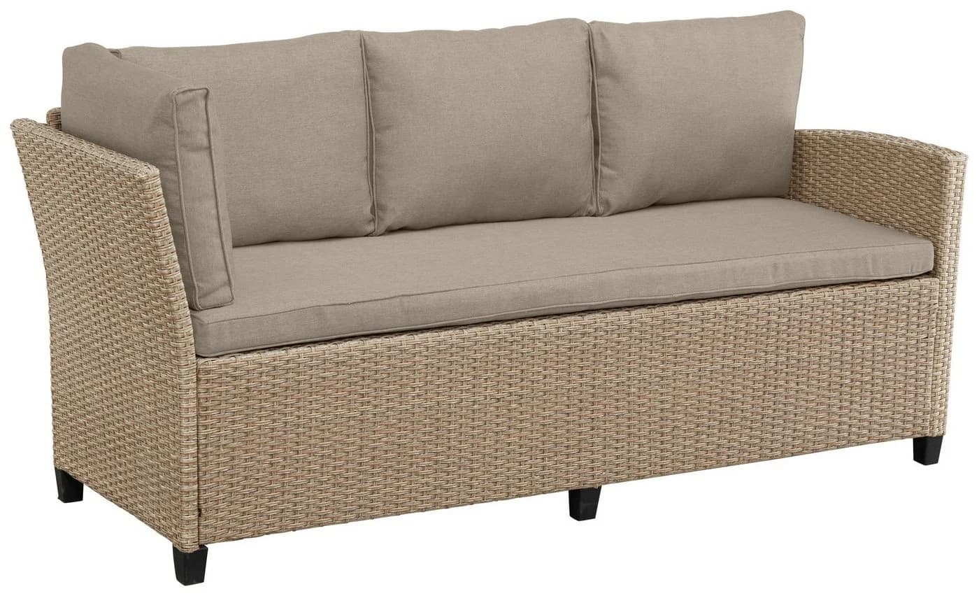 KONIFERA Gartenlounge-Set Rotterdam 20-tlg. Beige/Grau Polyrattan - Bild 5