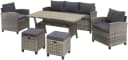 KONIFERA Gartenlounge-Set Amsterdam 16-tlg. Anthrazit Polyrattan Bild 1