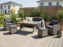 KONIFERA Gartenlounge-Set Amsterdam 16-tlg. Anthrazit Polyrattan Bild 2