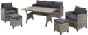 KONIFERA Gartenlounge-Set Amsterdam 16-tlg. Anthrazit Polyrattan Bild 3