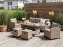 KONIFERA Gartenlounge-Set Amsterdam 16-tlg. Beige Polyrattan Bild 2
