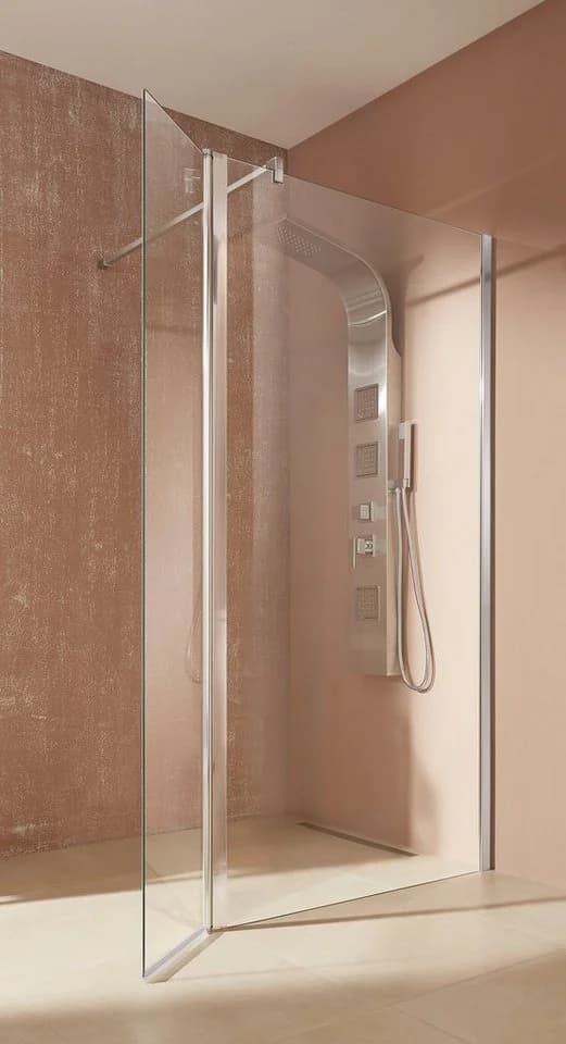 WELLTIME Walk-in-Dusche Mailand Grau Chrom 100x190cm - Bild 2