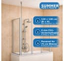 WELLTIME Badewannenaufsatz Summer 3-teilig Grau/Weiß Bild 4
