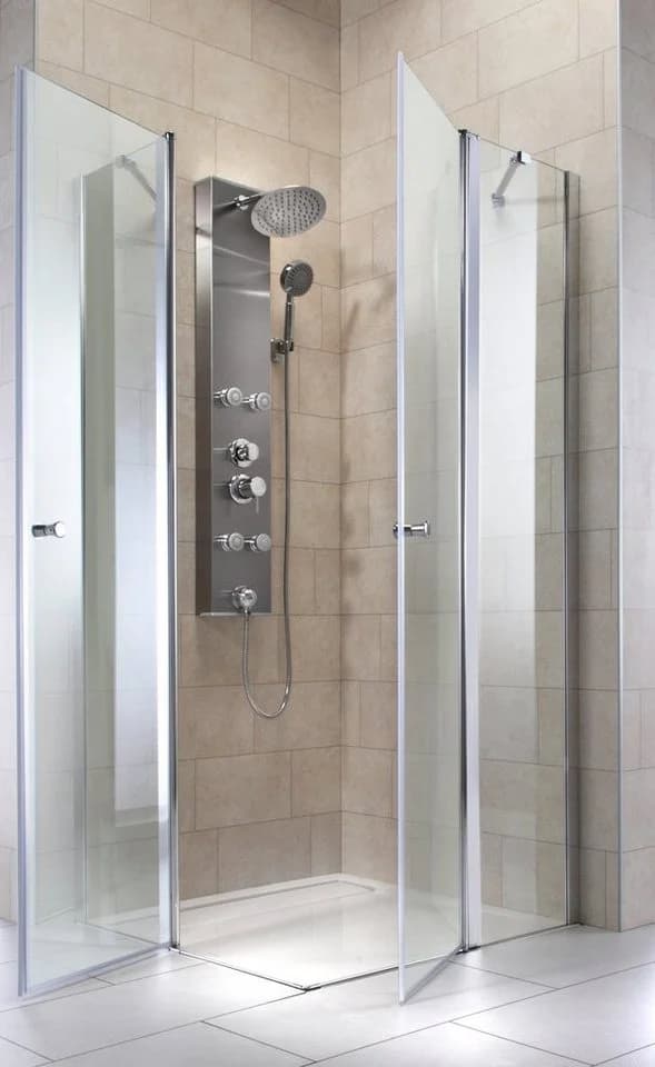 WELLTIME Eckdusche Florenz 4.2 Grau Chromfarben