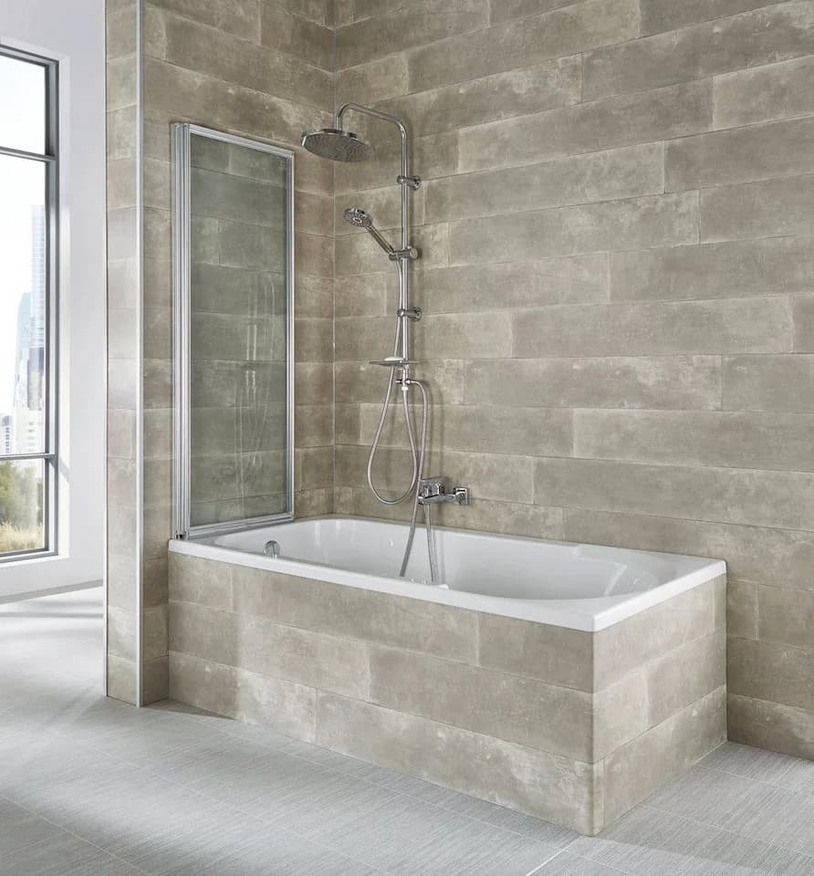 welltime Badewannenaufsatz Nassau 2-tlg. Glas Faltwand Silber - Bild 3