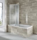 WELLTIME Badewannenaufsatz Nassau Alufarben Glas Bild 1