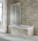 WELLTIME Badewannenaufsatz Nassau Alufarben Glas Bild 2