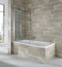 WELLTIME Badewannenaufsatz Nassau Alufarben Glas Bild 3