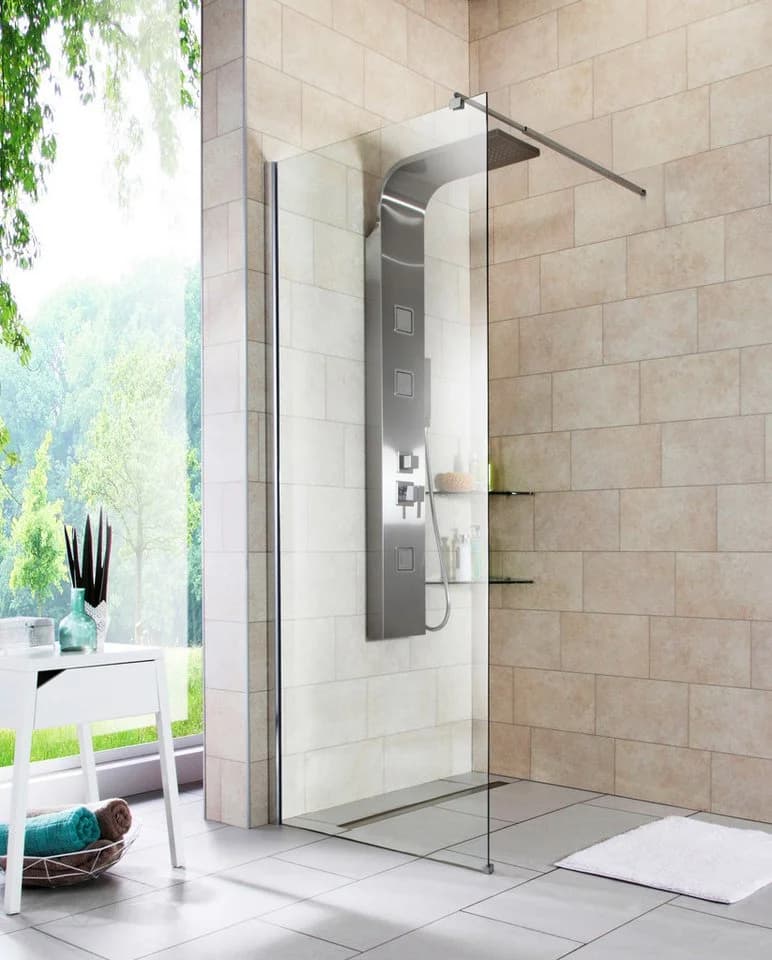 WELLTIME Walk-in-Dusche Tropea light Chromfarben 90x190cm - Bild 2
