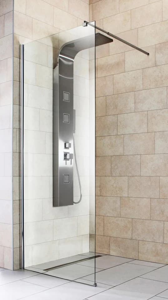 WELLTIME Walk-in-Dusche Tropea light Chromfarben 90x190cm - Bild 3
