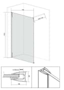WELLTIME Walk-in-Dusche Tropea light Chromfarben 90x190cm Bild 5