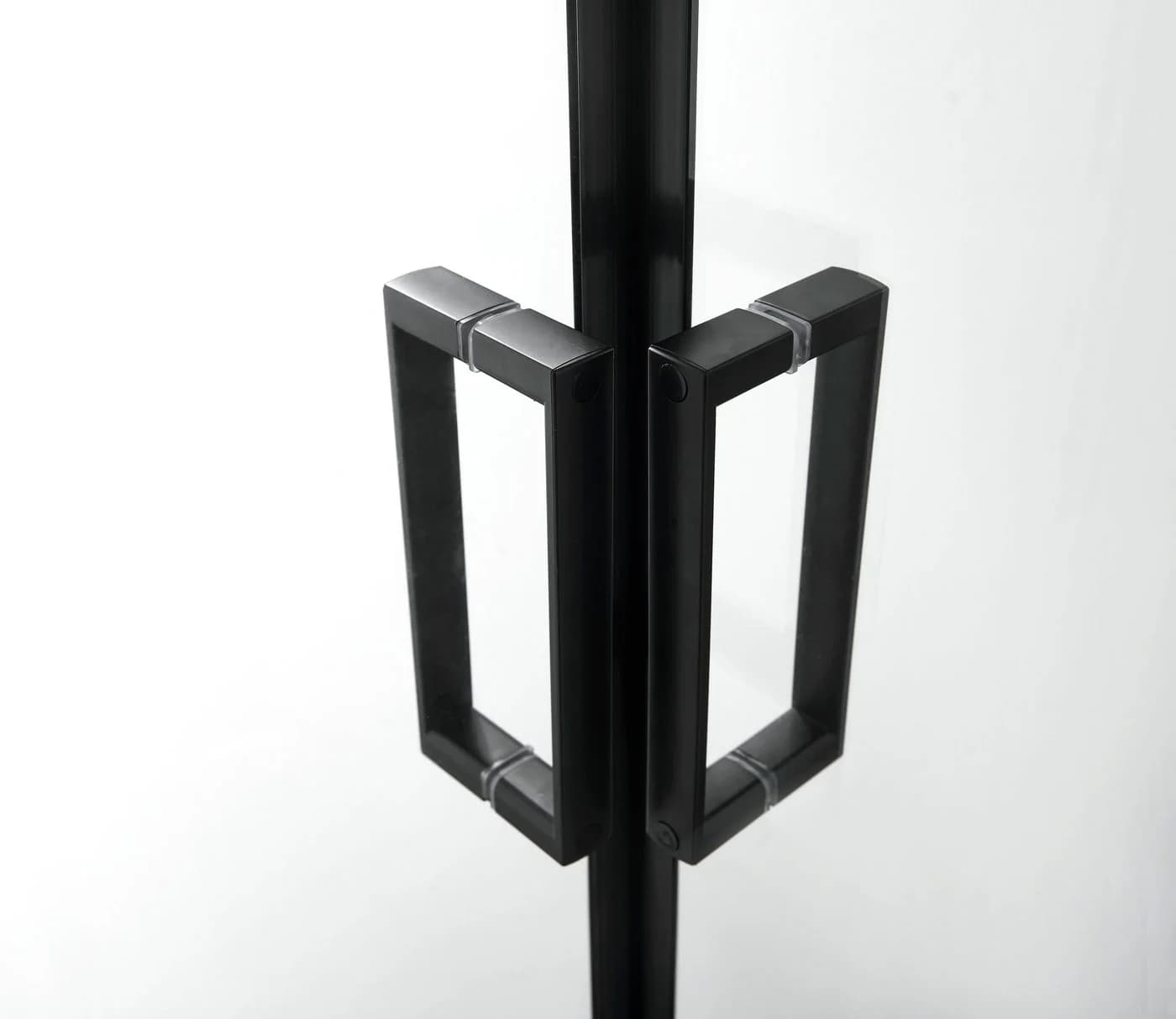 WELLTIME Eckdusche Florenz 2.2 Black Rahmenlos mit Drehtüren