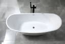WELLTIME Badewanne Lagos Weiß Freistehend Oval Acryl Bild 5