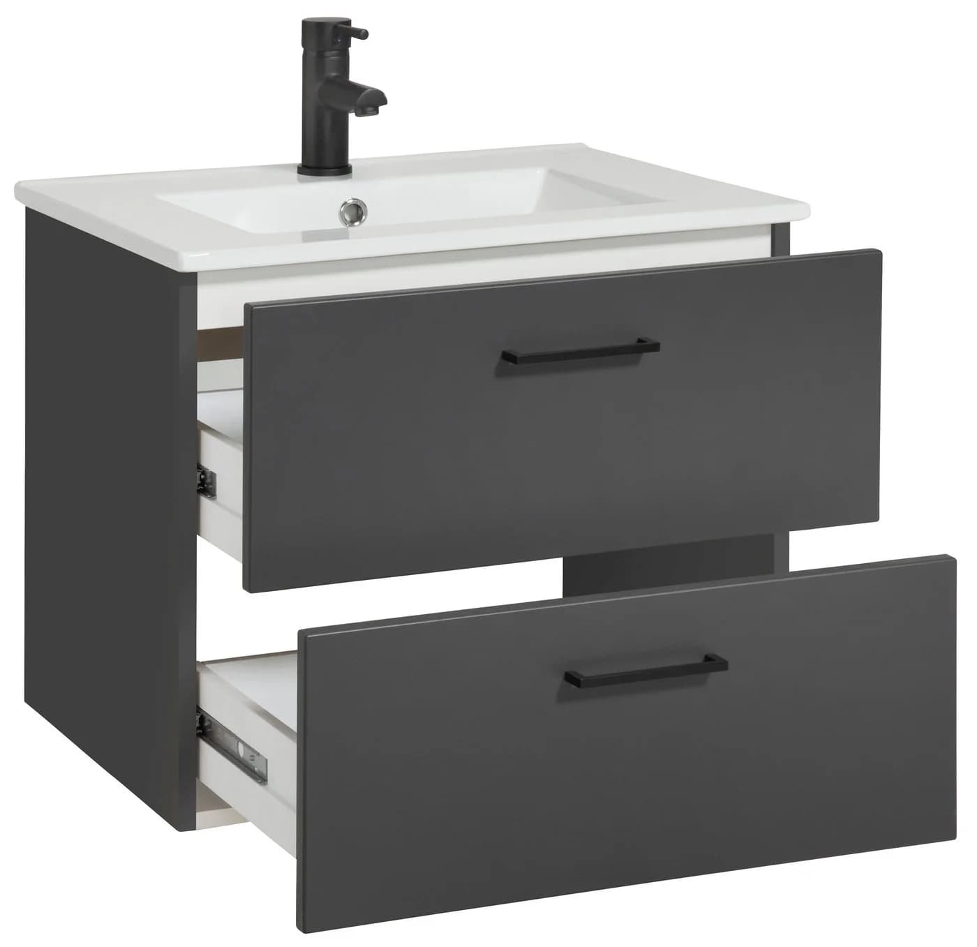 welltime Waschtisch Trento 60 cm mit Keramikbecken & 2 Schubladen - Bild 5