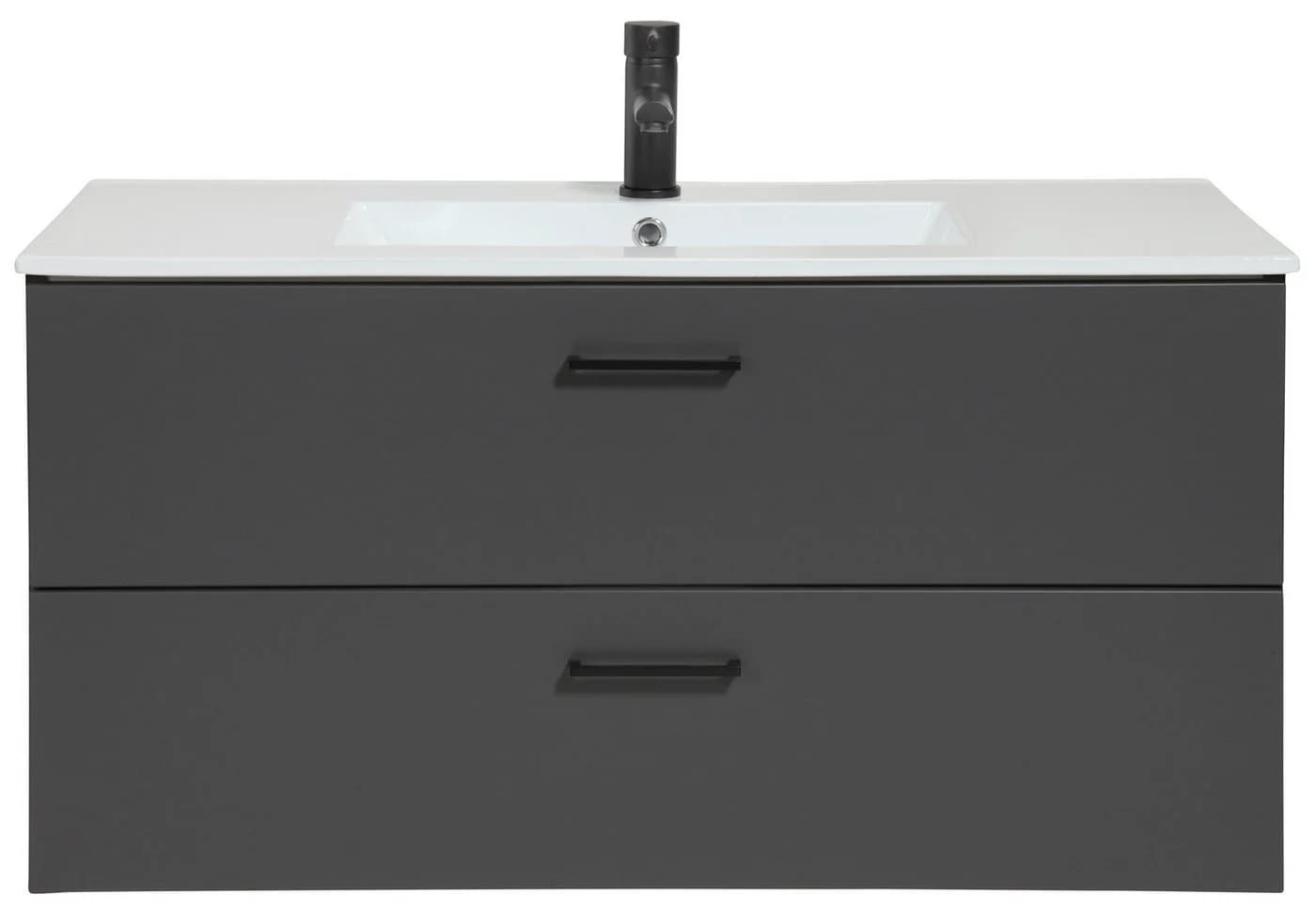 welltime Waschtisch Trento 100 cm mit 2 Schubladen Grau - Bild 2