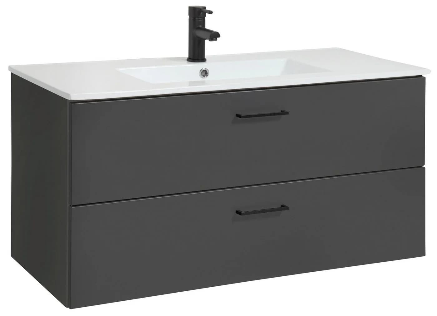 welltime Waschtisch Trento 100 cm mit 2 Schubladen Grau - Bild 5
