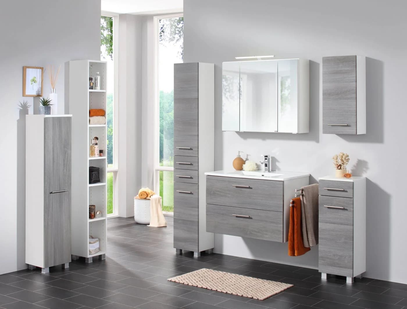 Welltime Waschtisch Trento mit Becken 80cm Weiß