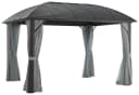 Pavillon aus Aluminium und Stahl in Anthrazit und Grau Bild 1
