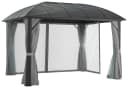 Pavillon aus Aluminium und Stahl in Anthrazit und Grau Bild 3