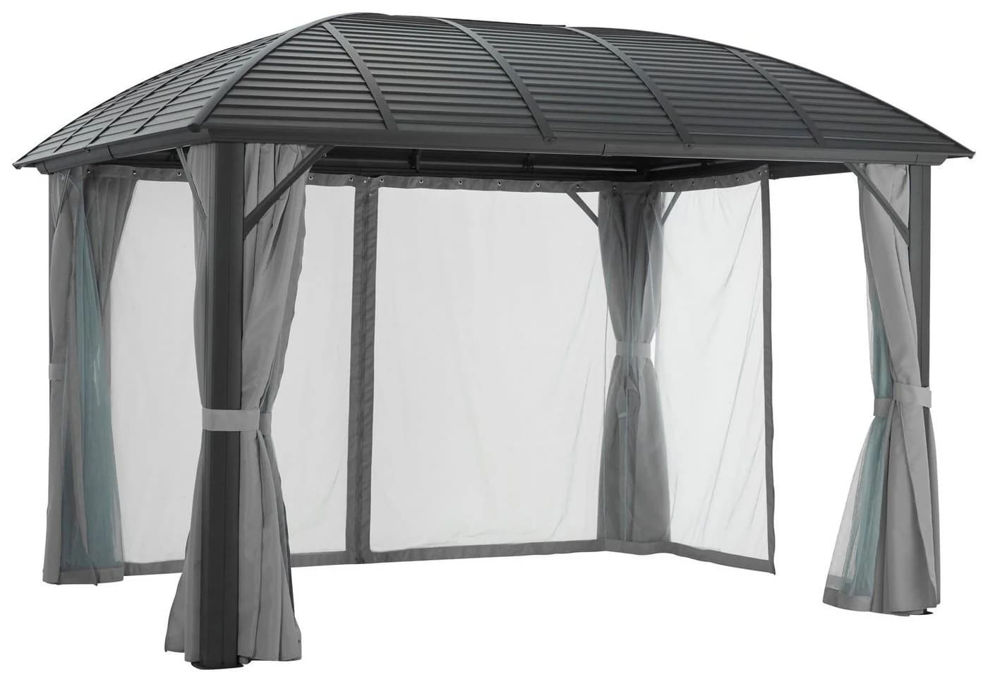 Pavillon aus Aluminium und Stahl in Anthrazit und Grau - Bild 3