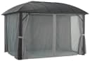 Pavillon aus Aluminium und Stahl in Anthrazit und Grau Bild 4