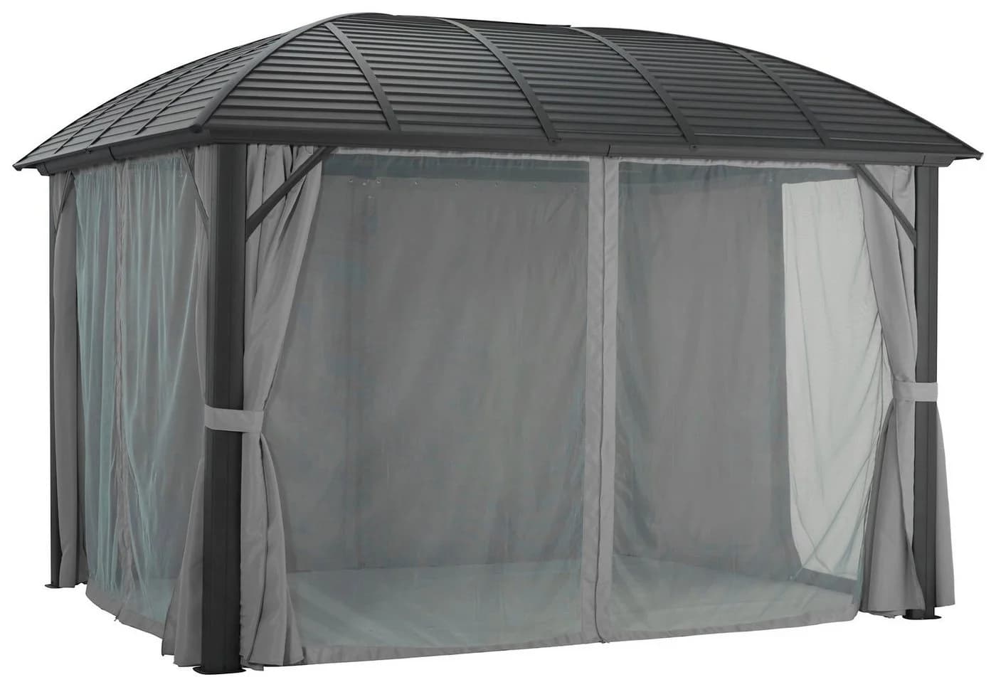 Pavillon aus Aluminium und Stahl in Anthrazit und Grau - Bild 4