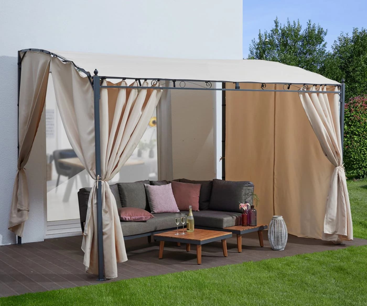KONIFERA Pavillon-Ersatzdach Beige für Modell Burano 3x2,5m - Bild 5