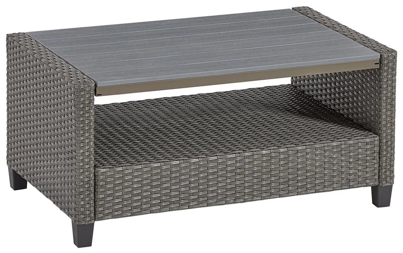KONIFERA Gartenlounge-Set Cordoba Grau Polyrattan 4-tlg. - Bild 5