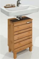 HOME AFFAIRE JOSIE Waschbeckenunterschrank Beige Massivholz Bild 1