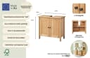 WELLTIME Waschbeckenunterschrank Sylt Landhaus Natur Bild 3